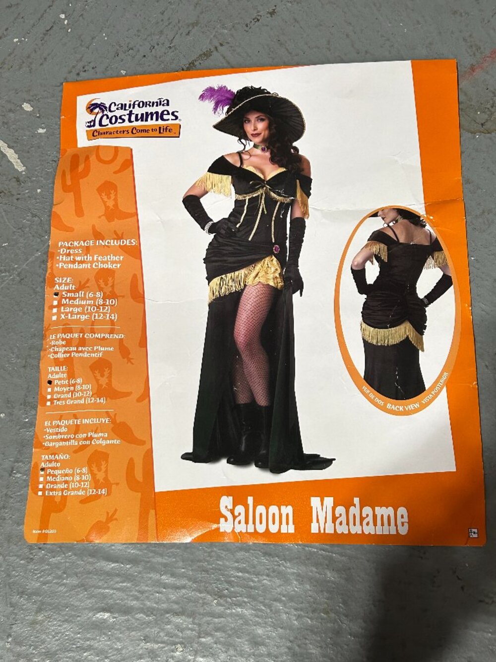 Saloon Madame Costume by California Costumes – Small – New